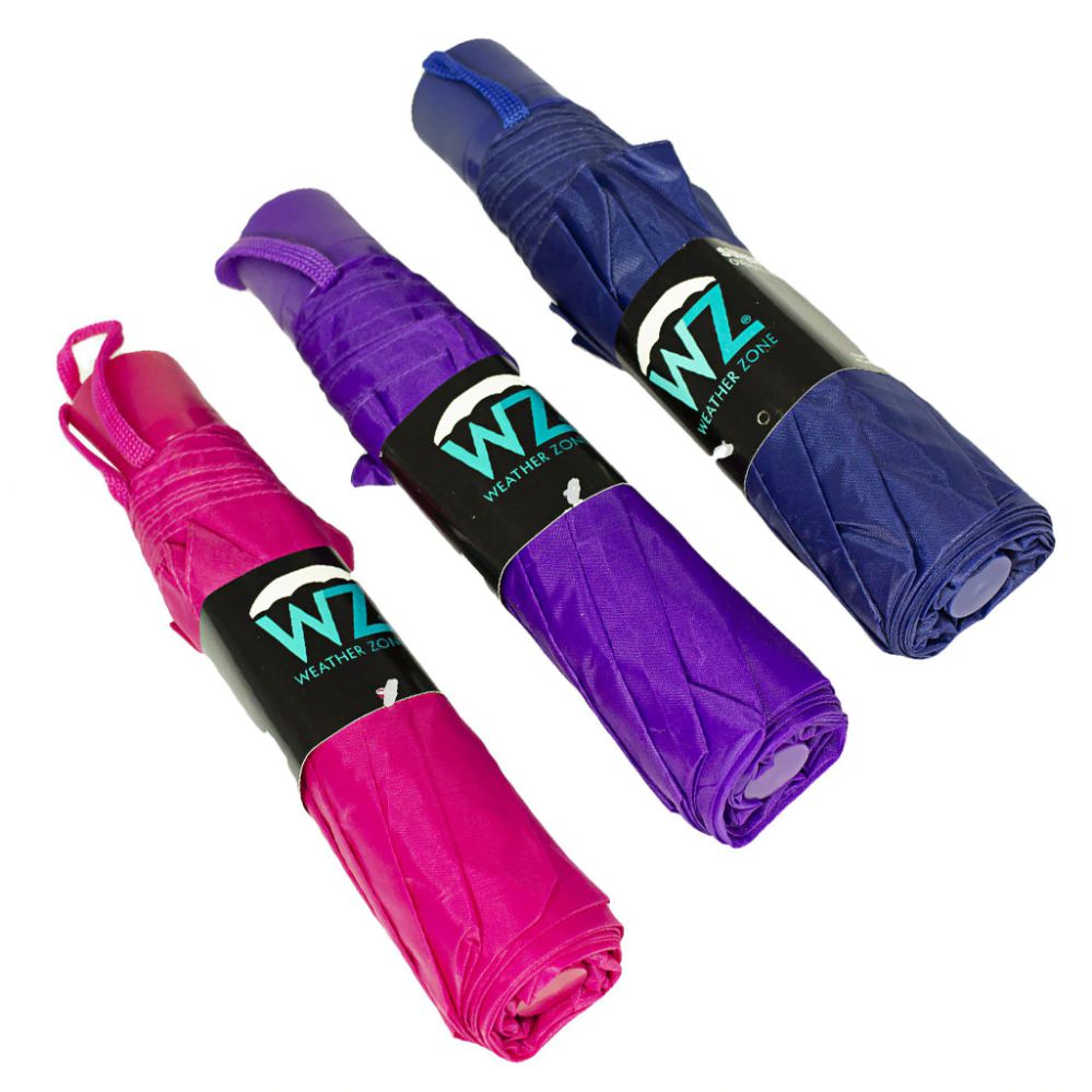 6 Pieces of Umbrella Super Mini , Assorted Solid Colors - 42"