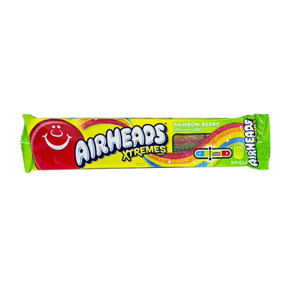 18 Pieces of Airheads Xtremes Rainbow Berry Candy - 2 Oz.