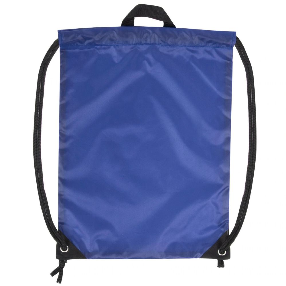 100 Pieces of 18 Inch Basic Drawstring Bag In Blue