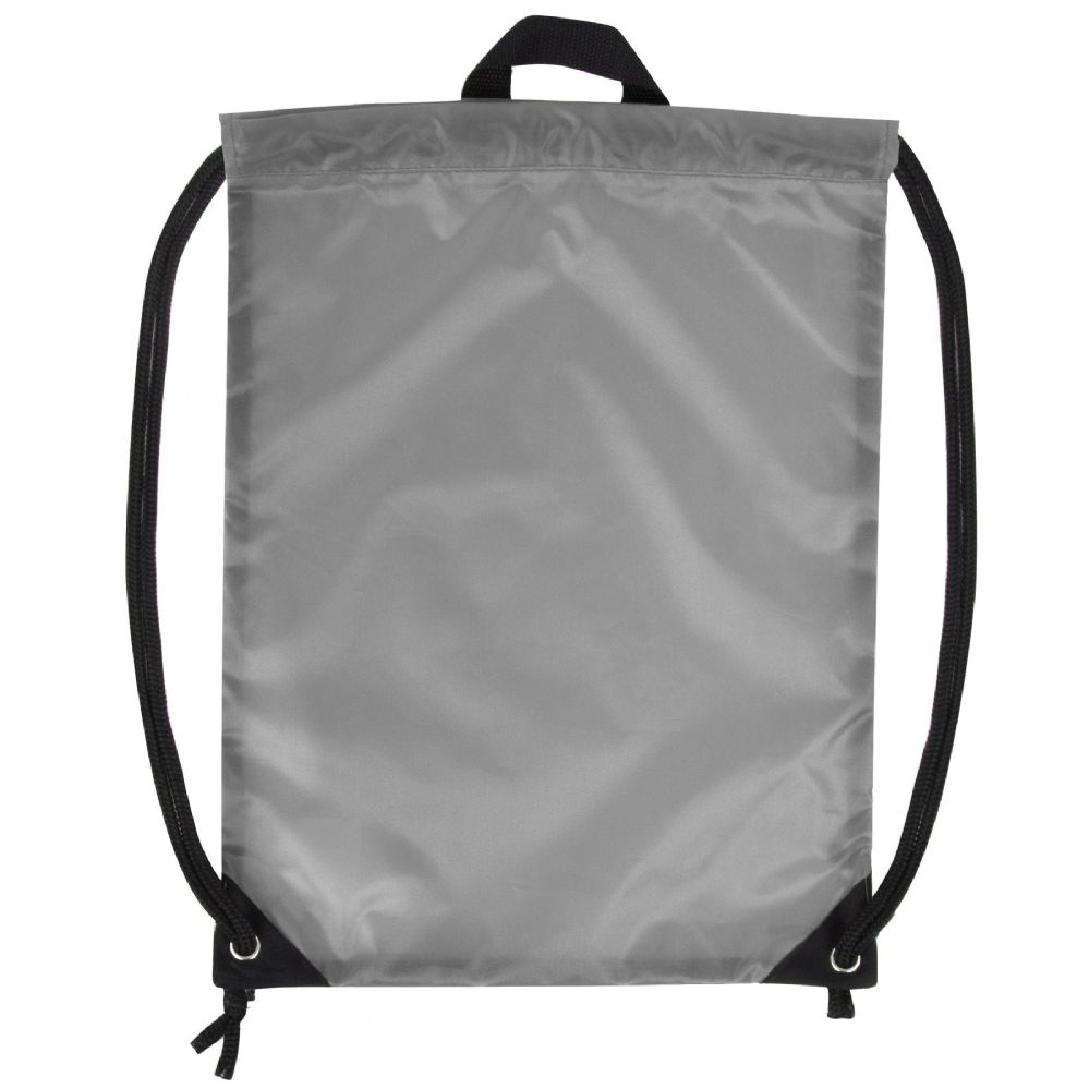 100 Pieces of 18 Inch Basic Drawstring Bag In Grey