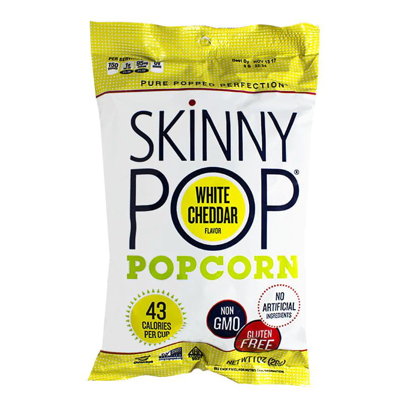 12 Pieces of Skinny Pop White Cheddar Popcorn - 1 Oz.