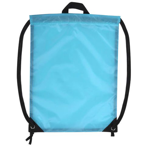 100 Pieces of 18 Inch Basic Drawstring Bag In Light Blue