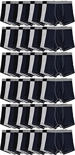 72 Pieces of Yacht & Smith Mens 100% Cotton Boxer Brief Assorted Neutral Colors Size Small
