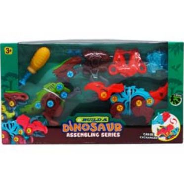 12 Wholesale 2pc 6.5" Build A Dinosaur Play Set