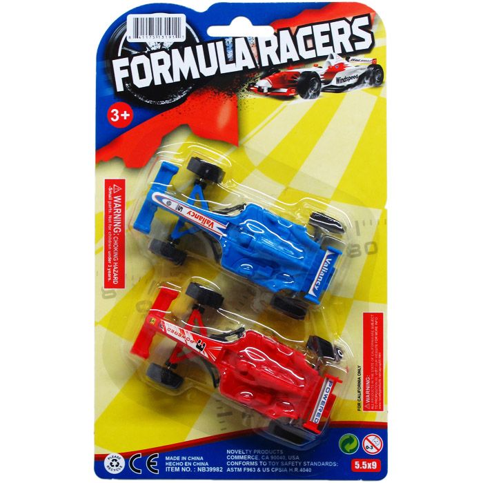 72 Packs of 2pc 3.75" F/w Formula Racers