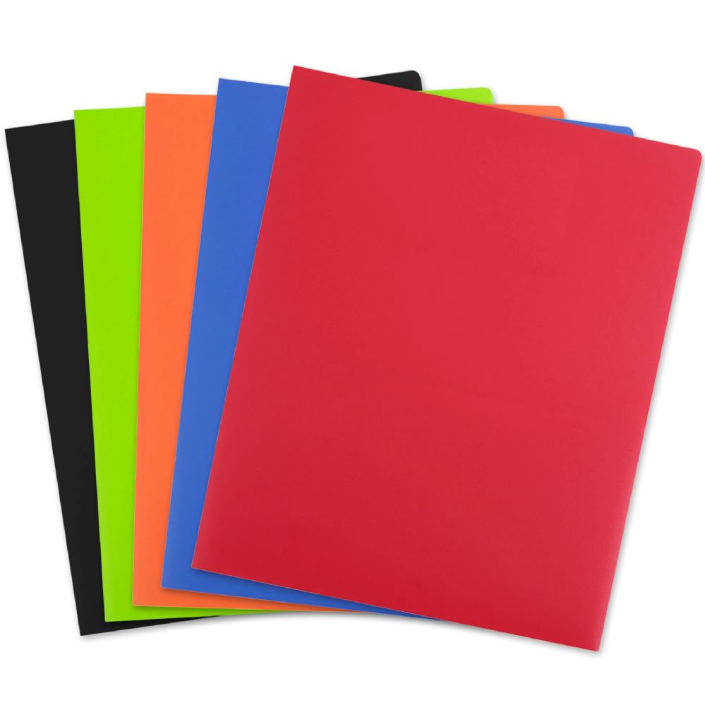 100 Pieces of Heavy Duty Plastic Folders