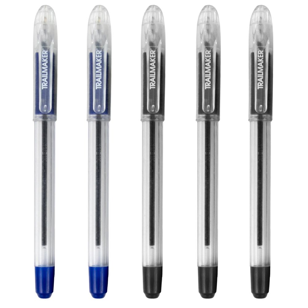 100 Wholesale Uni Style Ballpoint Grip Pen 5-Pack