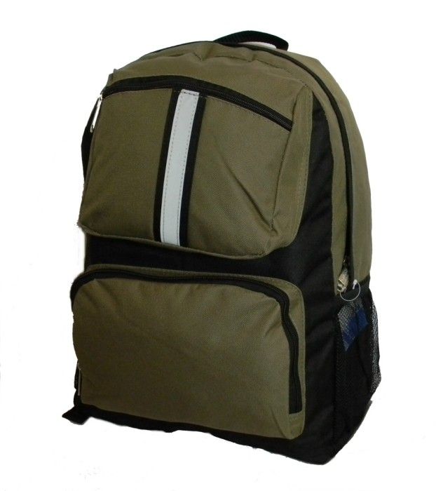 30 Wholesale Backpack With Safety Reflective Stripe In Olive