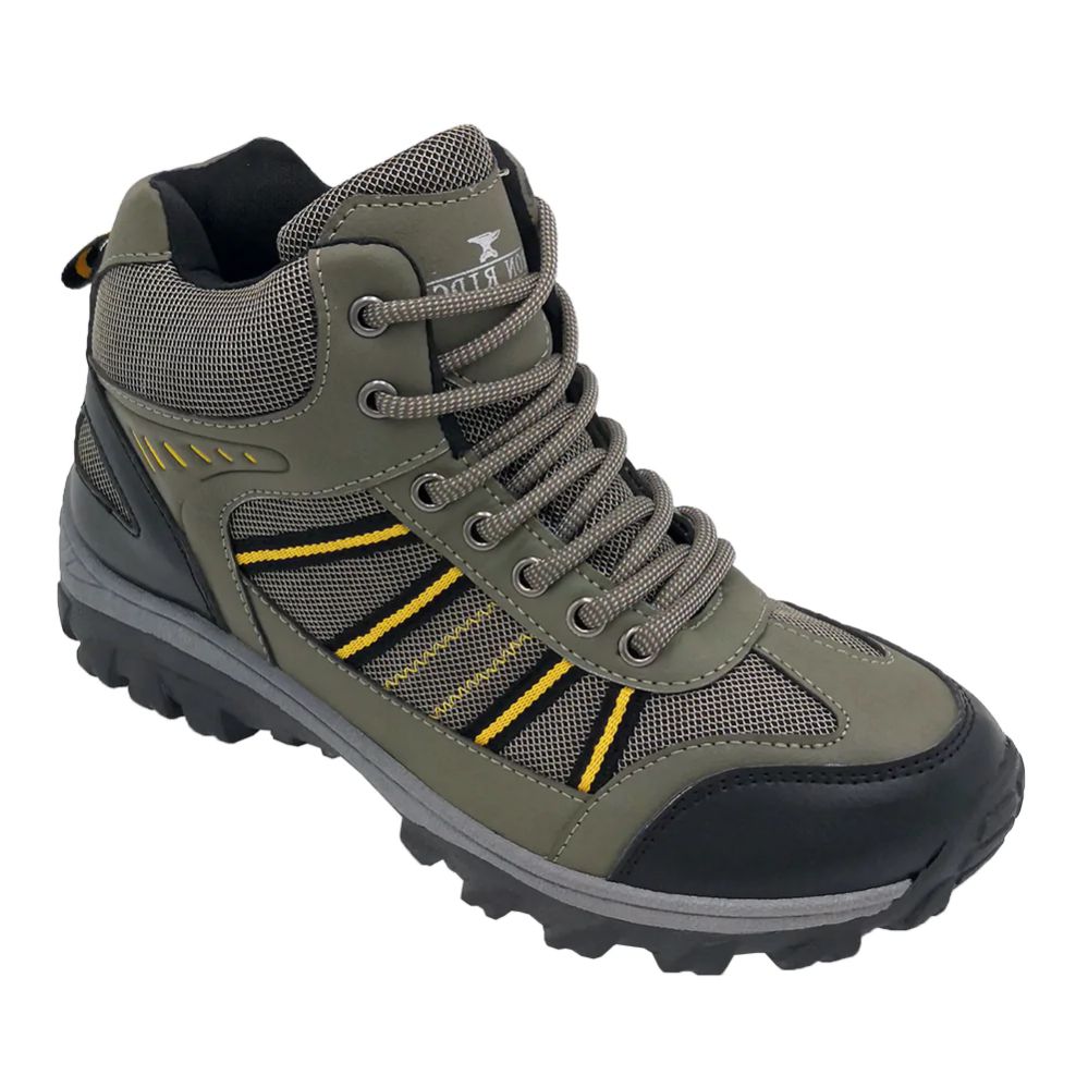 12 Wholesale Men's Ankle High Hiking Boots In Olive