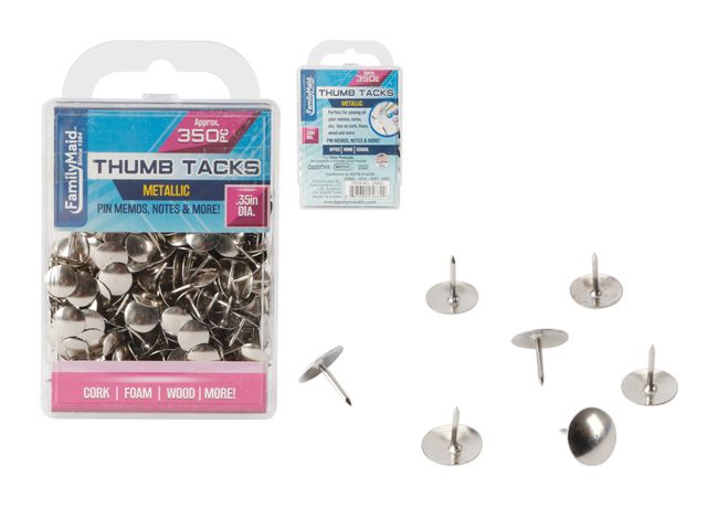 24 Wholesale Thumb Tacks 350 pc