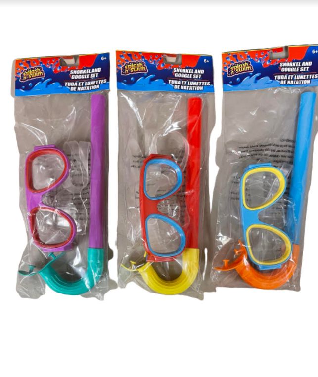 36 Wholesale Childrens 2 Pc Snorkel Sets. Assorted Colors