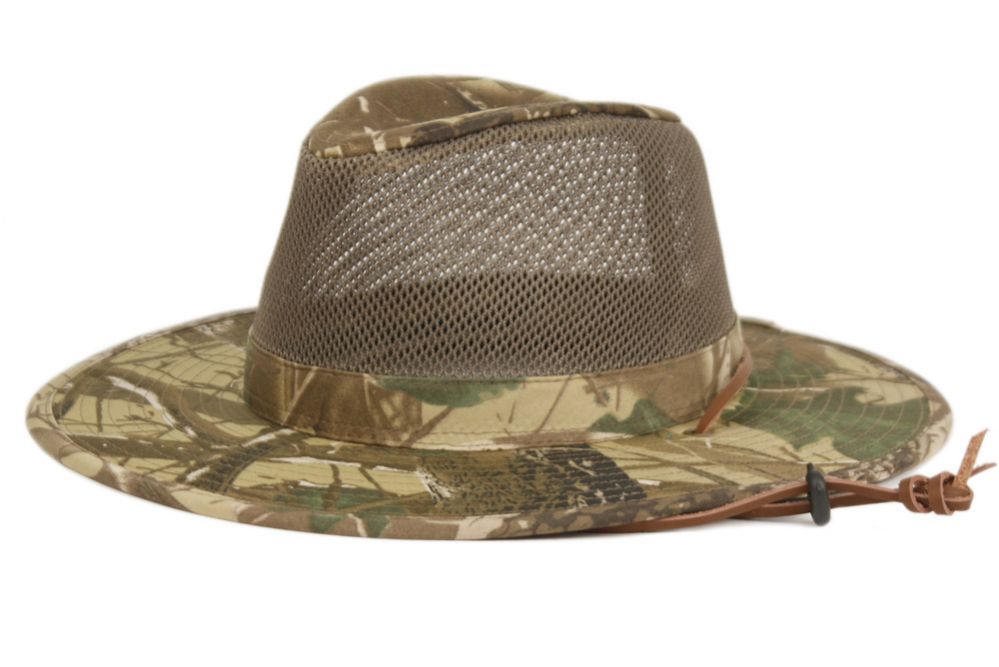 12 Wholesale Outdoor Bucket Hats With Mesh Crown In Camo Green