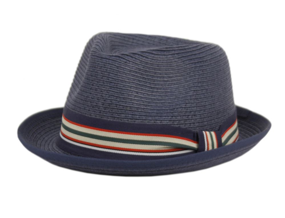 6 Wholesale Kids Paper Straw Fedora Hats With Band