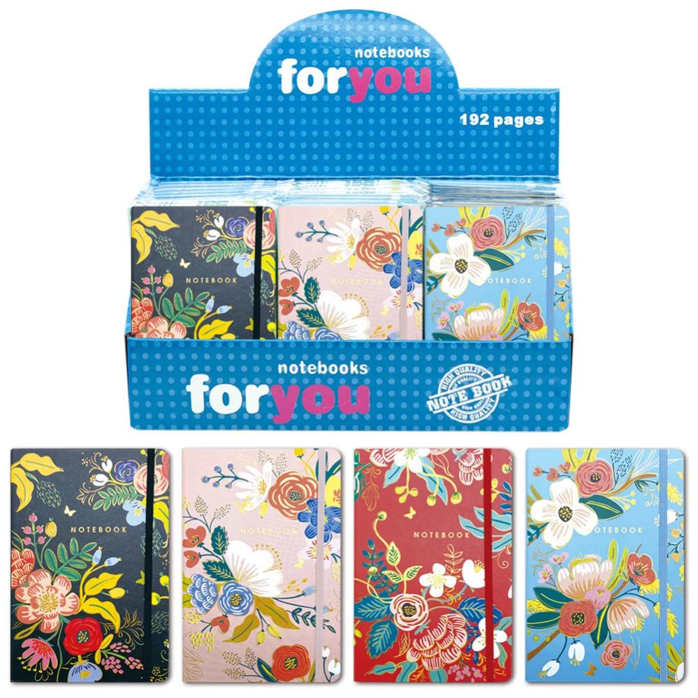 24 Wholesale Note Book Flower Large