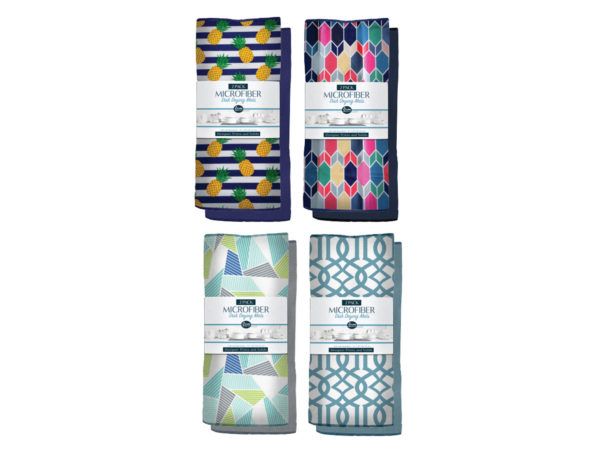 18 pieces of Kitchen Digest 2 Pack 15 In X 20 In Dish Drying Mats In Assorted Colorful Prints