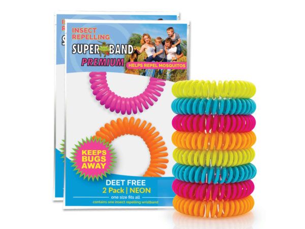 72 pieces of Superband 2 Pack Neon Insect Repelleing Bracelet