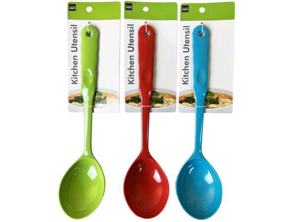 36 Wholesale Assorted Color Melamine Serving Spoon