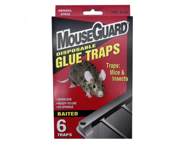 72 pieces of Mouseguard 6 Pack Baited Blue Mouse Traps In Pdq Display