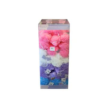 144 Pieces of Exfoliating Bath Sponge Floor Display