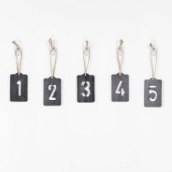 24 Wholesale Tags Set Of 5 Numbers