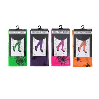 48 pieces of Tights Girls Neon W/print