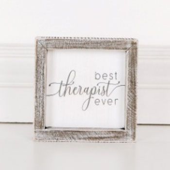 24 Wholesale Wall Sign 5x5 Best Therapist