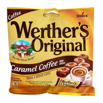 12 Pieces of Candy Werthers Original Coffee 2.65 Oz Peg Bag