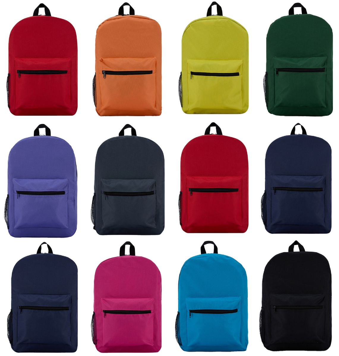 12 Pieces of Yacht & Smith 17 Inch Water Resistant Backpack With Adjustable Padded Shoulder Straps