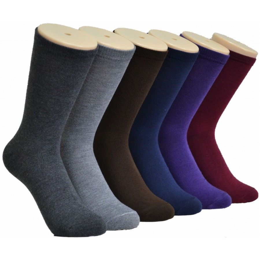 360 Wholesale Ladies Assorted Solid Color Crew Socks Size 9-11