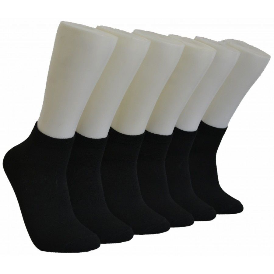 480 Wholesale Mens Low Cut Ankle Sock In Solid Black