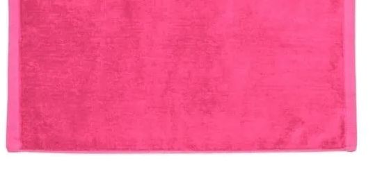24 Wholesale Terry Velour Hand Towels Size 16x27 In Hot Pink