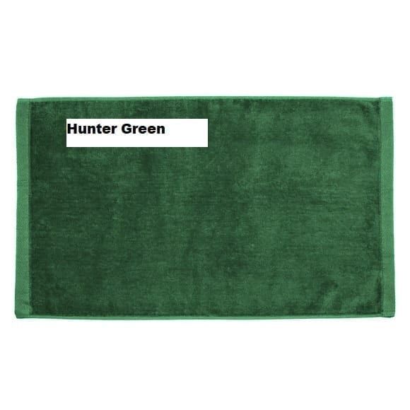 24 Pieces of Terry Velour Hand Towels Size 16x27 In Hunter Green