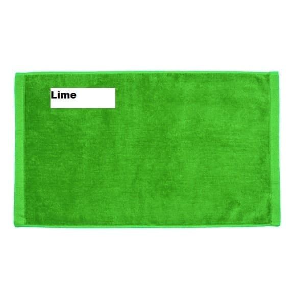 24 Wholesale Terry Velour Hand Towels Size 16x27 In Lime