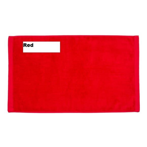 24 Wholesale Terry Velour Hand Towels Size 16x27 In Red