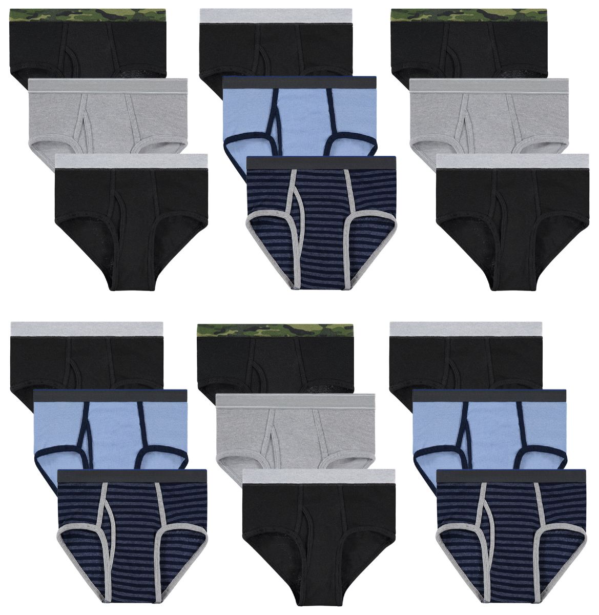 72 Pieces Boys Cotton Assorted Color And Sizes Briefs - Sizes S-Xl Assorted  - Boys Underwear - at 