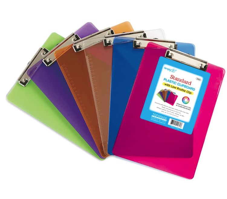 24 Wholesale Standard Size Clipboard With Low Profile Clip