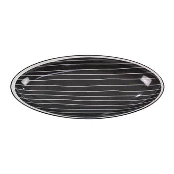 8 Wholesale Platter Black/white Oval