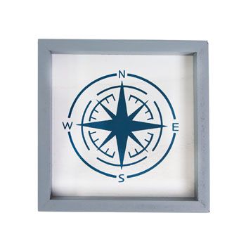 12 Wholesale Wall Sign Compass 7x7