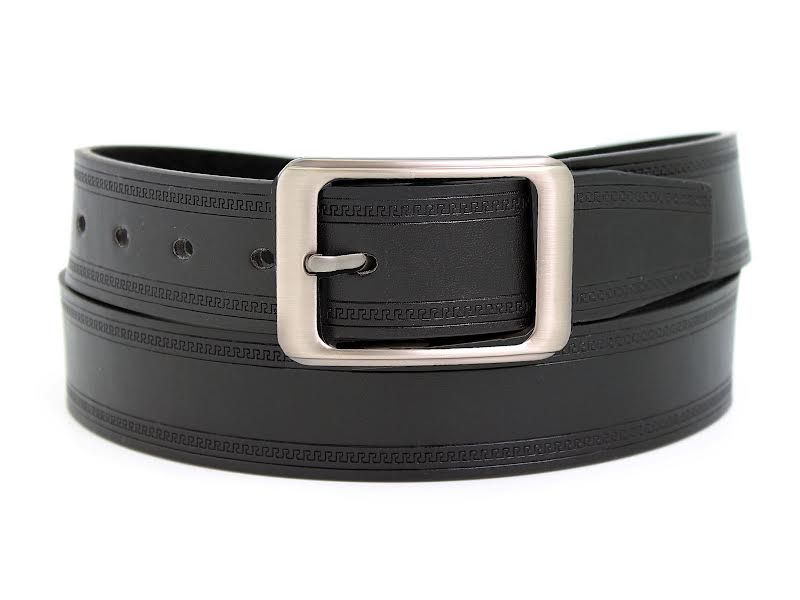 24 Pieces of Men's Belt Casual Dress With Single Prong Buckle In Black