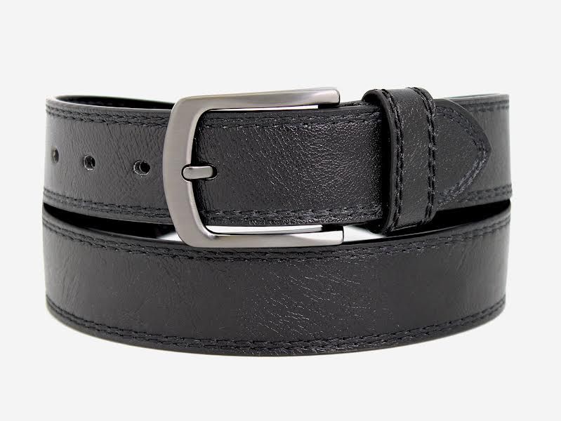 24 Pieces of Men's Belt Casual Dress With Single Prong Buckle In Black