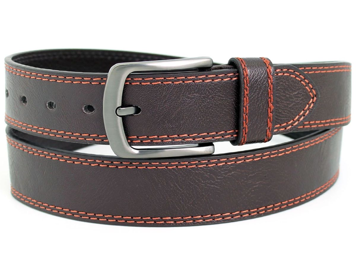 24 Pieces of Heavy Double Stitched Belt In Brown