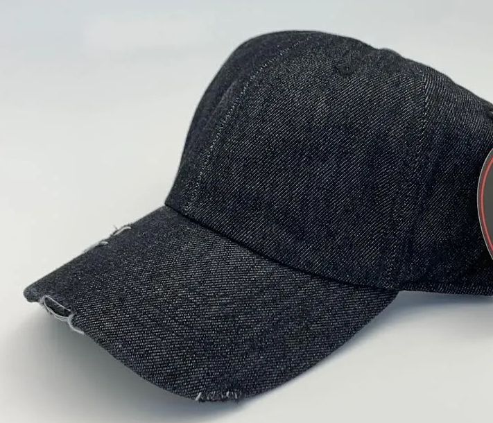 24 Wholesale Cap Men Women Plain Dad Hats Low Profile Black Denim