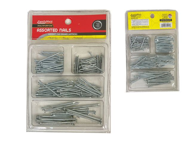 72 Wholesale Assorted Nails 140gm