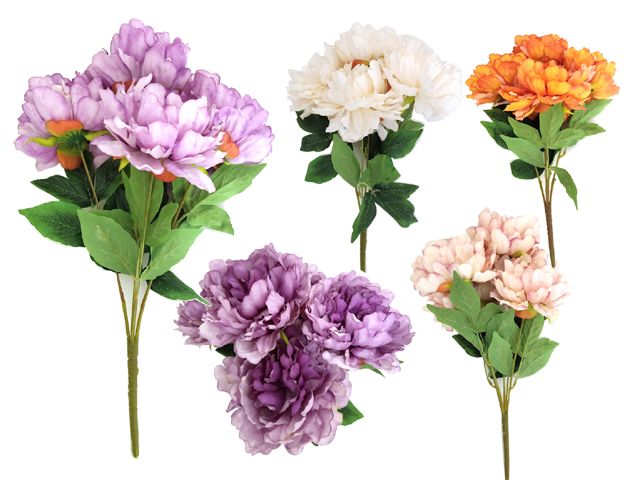 24 Pieces of Sunburst Peony 5 Flower Bouquet