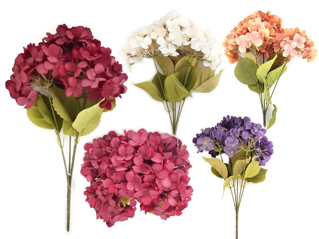 24 Pieces of Hydrangea Flower Bouquet Assorted Color