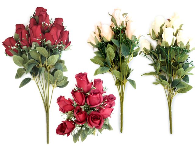 24 Pieces of Rose 11 Head Flower Bouquet