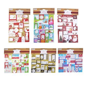 48 pieces of Gift Tags 63ct Foil/80ct Glitter