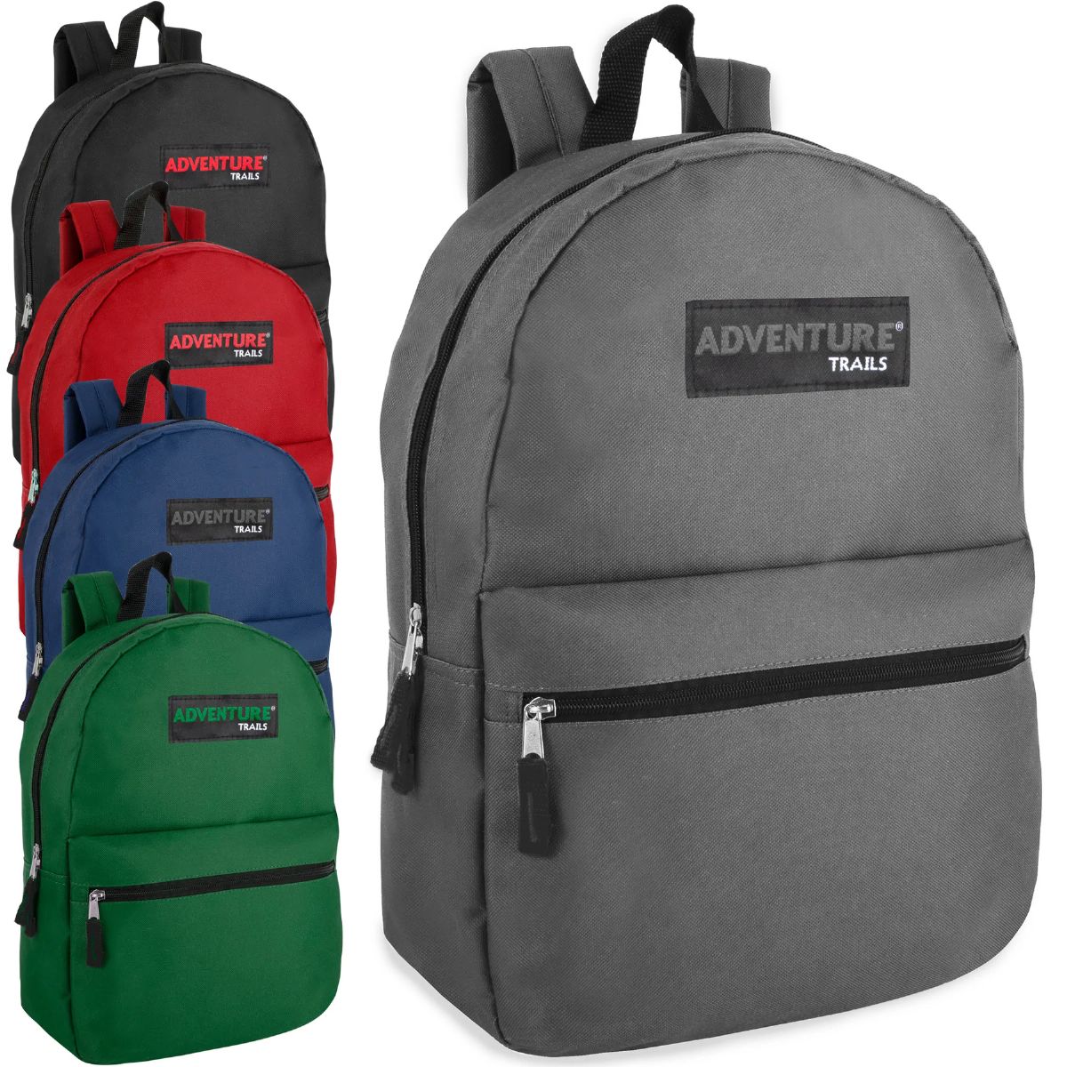 24 Pieces of Adventure Trails 17 Inch Backpack - 5 Colors