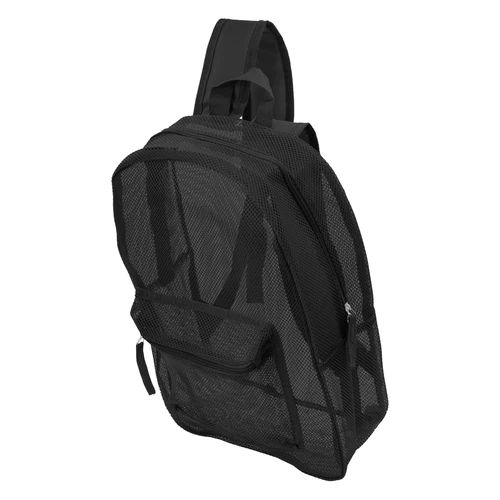 24 Pieces of 17 Inch Mesh Wholesale Backpacks Black Color