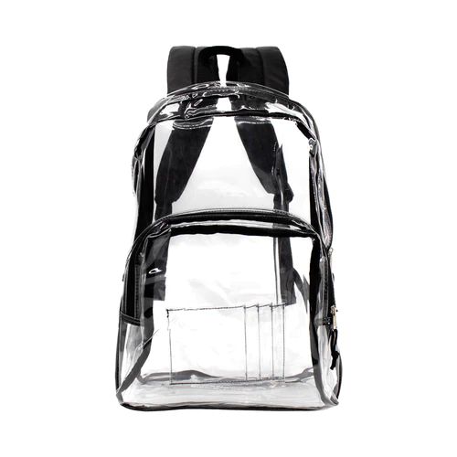 24 Pieces of 17 Inch Transparent Backpack In Assorted Colors